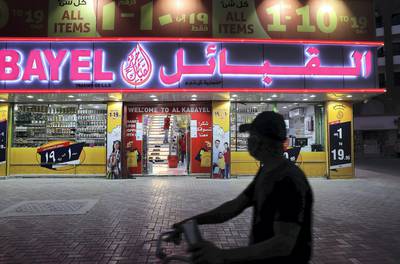 DUBAI, UNITED ARAB EMIRATES , April 27 – 2020 :- One of the shop opened in Al Ras area in Deira Dubai. Authorities ease the restriction for the residents after almost a month long locked down of Al Ras district. (Pawan Singh / The National) For News/Standalone/Online/Instagram