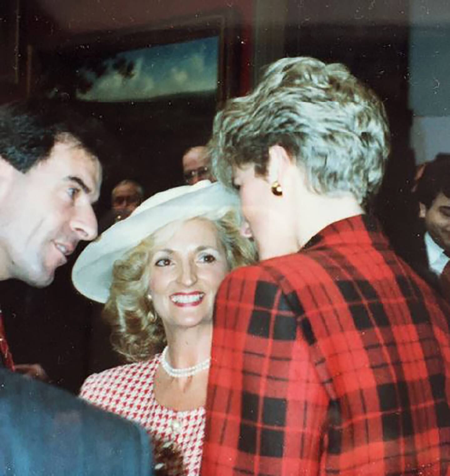 Edith Conn chats to Princess Diana during their meeting at a Red Cross charity event in Manchester in 1990. Photo: Edith Conn/British Red Cross