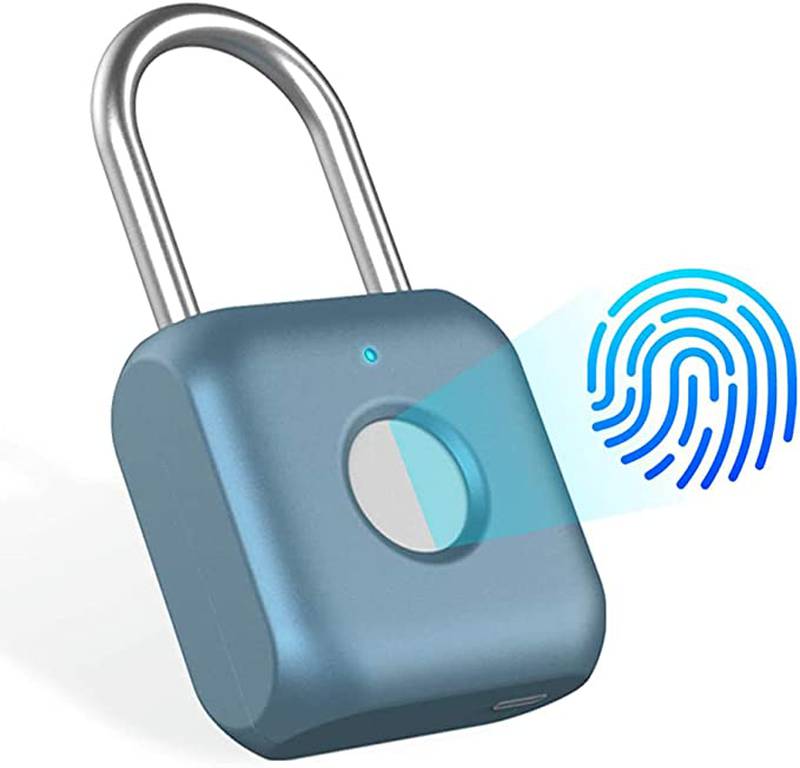 This fingerprint lock can store up to 20 fingerprints for the whole family to use. Dh109, www.amazon.ae Photo: Kastwave
