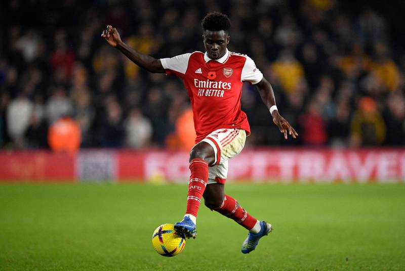 Bukayo Saka – 6. Not at his frightening best, but he still played some tidy stuff and created a big chance for Gabriel when he clipped in a teasing corner that was begging to be converted. Did the basics well before his withdrawal in stoppage time. AFP