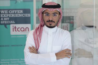 Mansour Althani set up Itcan in 2015 when he was only 25. The company is now on track to reach Dh100m in revenue this year since its launch. Courtesty Itcan 