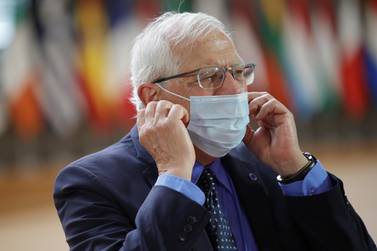 European Union foreign policy chief Josep Borrell arrives for the EU foreign ministers meeting at the European Council building in Brussels, Belgium. Reuters