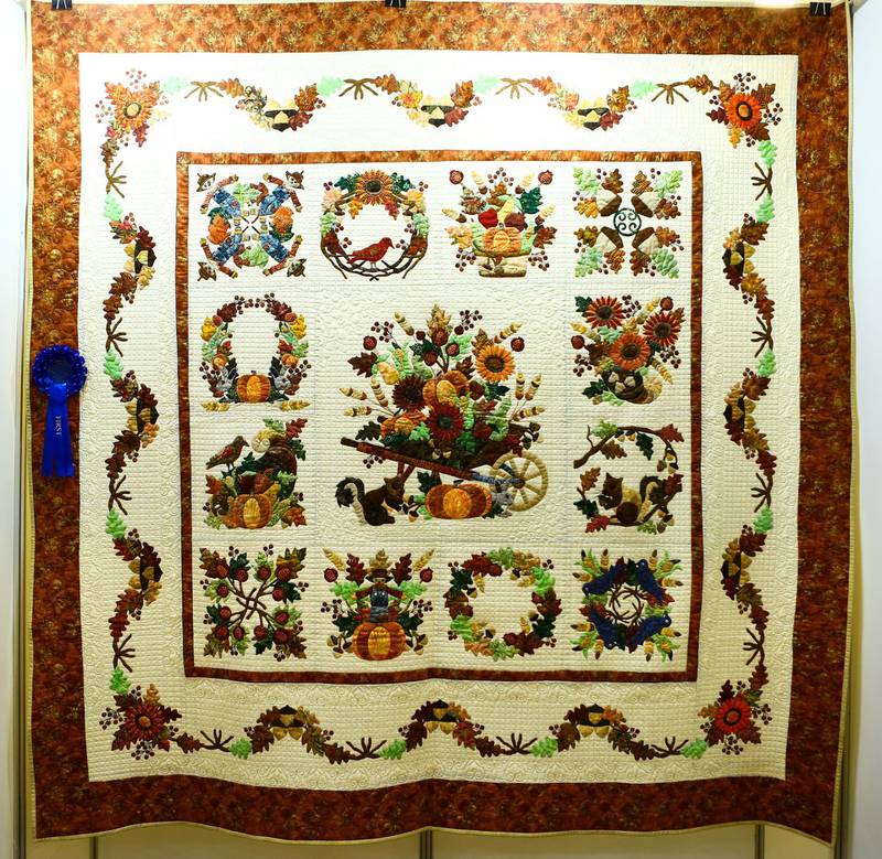 'Baltimore Fall', a quilt by Sabrina Chang, won first place in the Traditional category at the last edition of the International Quilting Show Dubai, which was held in 2018 