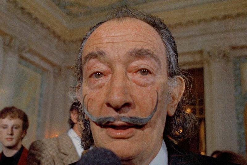 The remains of artist Salvador Dali were exhumed following a paternity suit by a woman named by Pilar Abel, 61 from the nearby city of Girona. His moustache was exactly the same. "The handlebars of his moustache were still 'marking (the time of) 10 past 10'" as he wished, said Narcís Bardalet, Dalí’s embalmer. AP