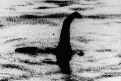 A shadowy shape purported to depict the Loch Ness Monster in Scotland. The 1934 image was revealed to be a fake. AP