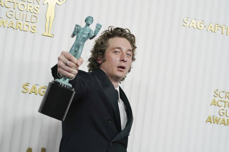Jeremy Allen White won best actor in a comedy series for The Bear. AP