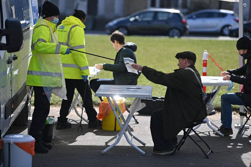 The UK is using “surge testing” in London to prevent an outbreak of the feared South African variant of Covid-19. AFP