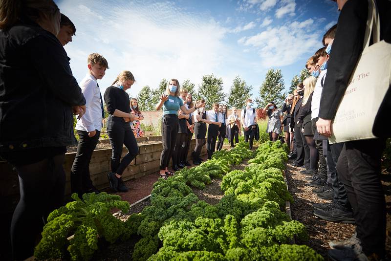 School children at Dumfries House in Ayeshire, Scotland, learn about keeping the planet healthy.