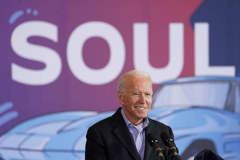 Democratic U.S. presidential nominee and former Vice President Joe Biden speaks at the Get Out The Vote event in Cleveland, Ohio, U.S., Reuters