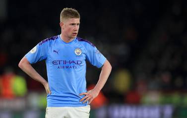 File photo dated 21-01-2020 of Manchester City's Kevin De Bruyne. PA Photo. Issue date: Saturday May 2, 2020. Kevin De Bruyne has admitted he will consider his future if Manchester City’s two-year ban from European competition stands, but suggested he could stay at the Etihad Stadium even if he faced a year out of the Champions League. See PA story SOCCER Man City. Photo credit should read Mike Egerton/PA Wire.