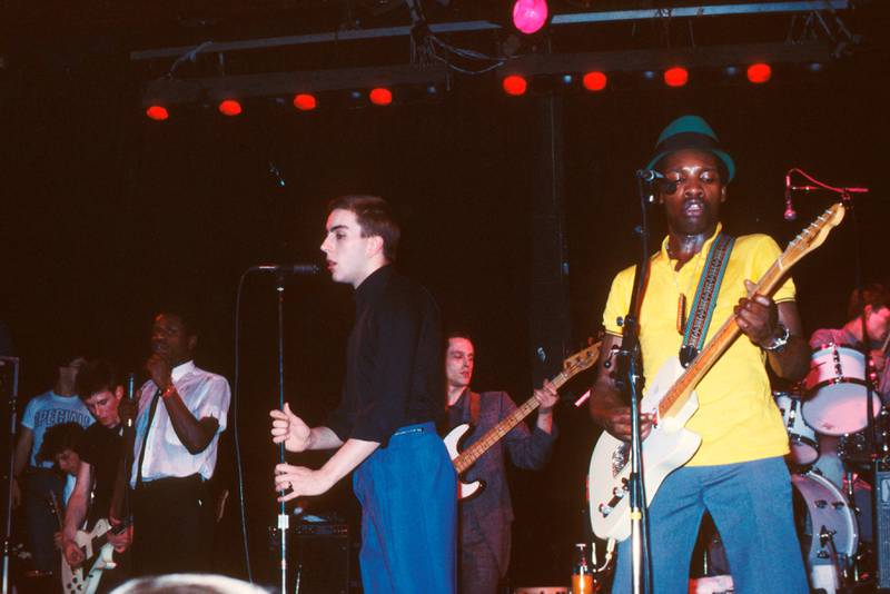 Byers, Golding, Hall, Sir Horace Gentleman Panter and Staple of The Specials performing in Los Angeles, US, in March 1980. Getty Images