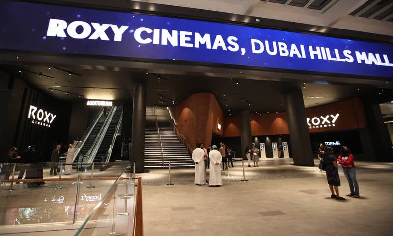Film fans wait to enter and watch a movie on the biggest cinema screen in the Middle East at Roxy Cinemas at Dubai Hills Mall. All photos: EPA