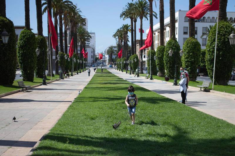 A boy chases pigeons in Rabat, Morocco. AP Photo