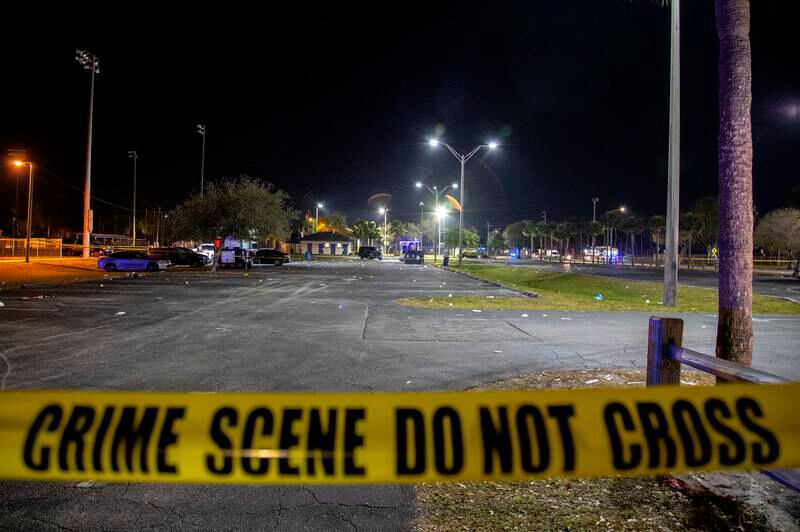 Marijuana was found at the scene of the shooting in Lakeland, Florida, on Monday evening. EPA