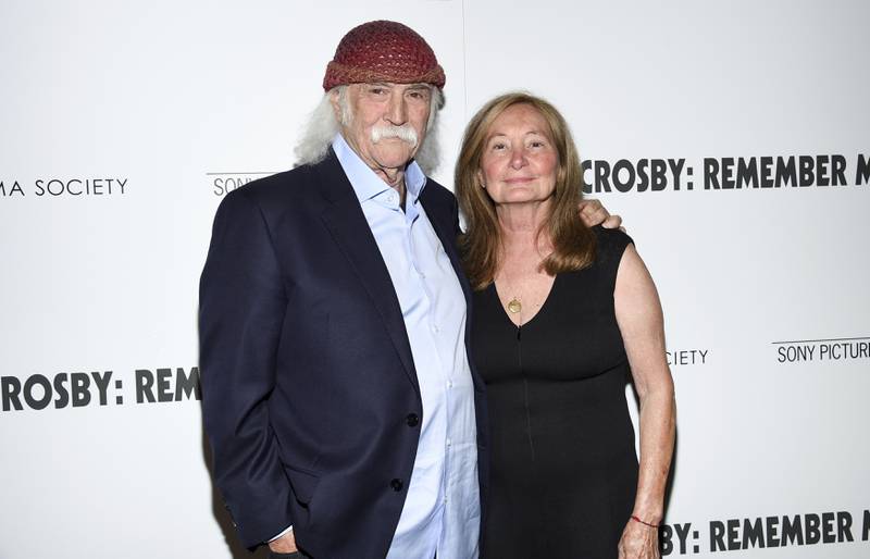 David Crosby with his wife, Jan Dance, in 2019. AP