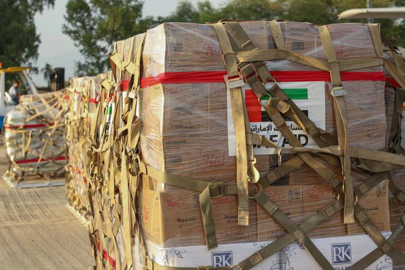 The Ministry of Defence, represented by the Joint Operations Command, is overseeing the delivery of relief aid from the Emirates.