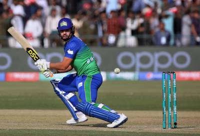 Multan Sultans' Rilee Rossouw hit a 43-ball century against Quetta Gladiators in Multan on Saturday. AP