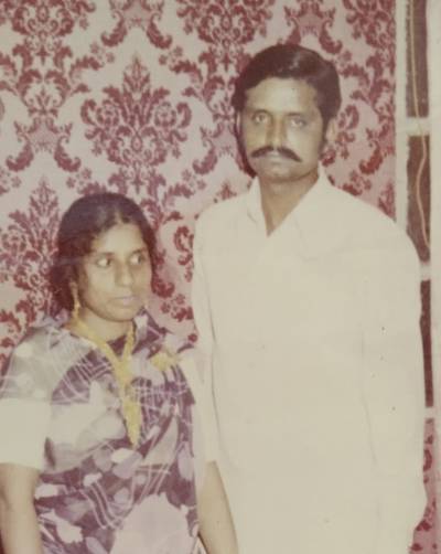 Husband and wife after the family moved to Dubai in 1973. Photo: Siraj family
