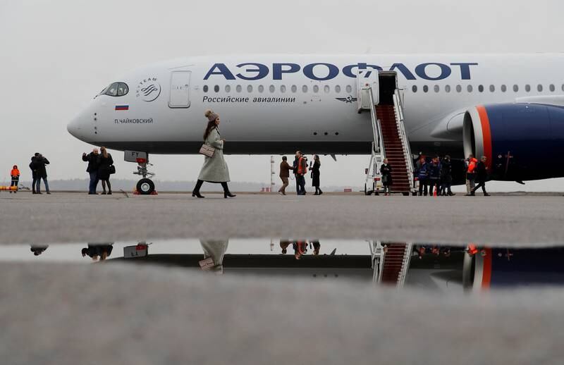 A plane from Russia's flagship airline Aeroflot. Reuters