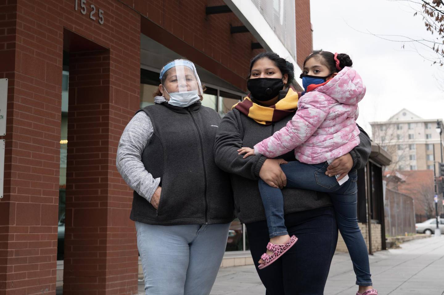 Selena Martinez poses with her Mother Maria and daughter Natalie outside Bread for the City in Washington. Willy Lowry / The National