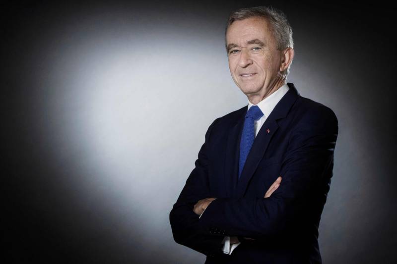 (FILES) This file photo taken on September 19, 2017 shows CEO of LVMH Bernard Arnault posing during a photo session in Paris. LVMH and US jewellers Tiffany announced on November 25, 2019 a $16.2 billion tie-up that is the French luxury group's biggest-ever acquisition and will bolster its presence in the United States. The companies said in a statement they "have entered into a definitive agreement whereby LVMH will acquire Tiffany for $135 per share in cash, in a transaction with an equity value of approximately 14.7 billion euros or $16.2 billion." / AFP / JOEL SAGET
