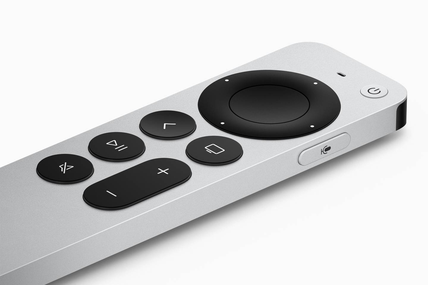The third-generation Apple Siri remote now uses a USB-C port for charging. Photo: Apple