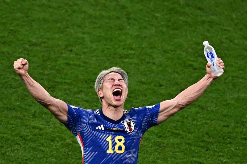 Takuma Asano (Daizen Maeda, 57) – 8. Straight into the action, providing a fresh threat for Japan. Took a little while to find his shooting range, but ultimately discovered it in sensational fashion. AFP