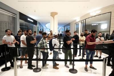 Additional security was drafted in to manage the huge crowds at Dubai Mall