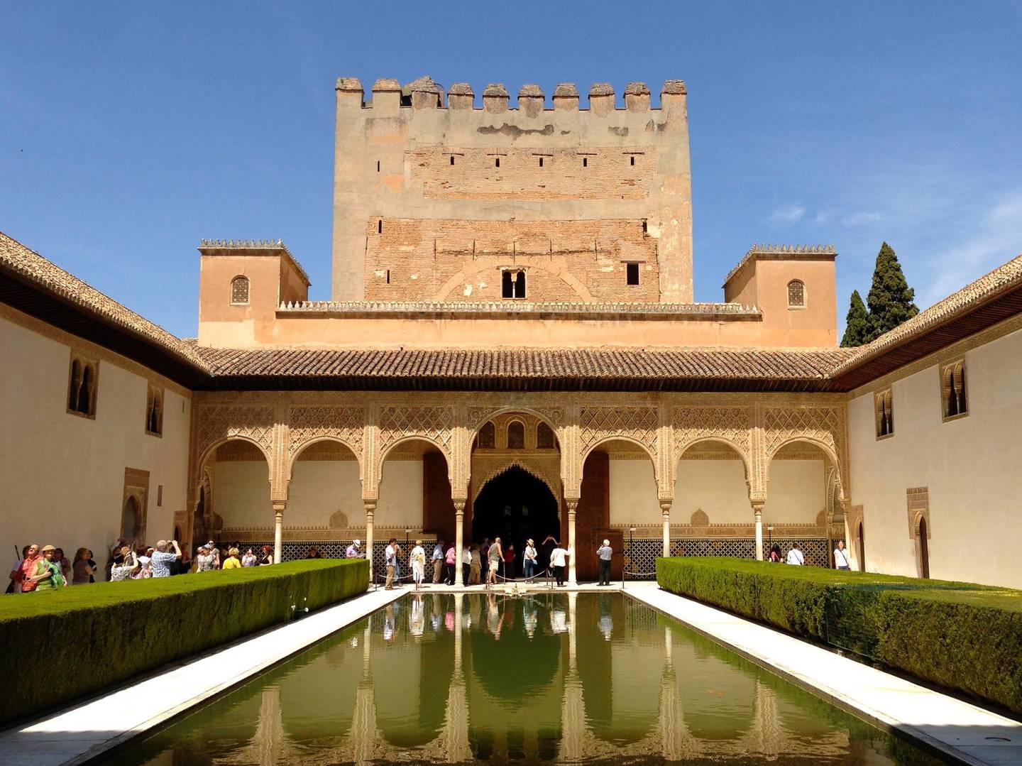 The Alhambra is busy with tourists between April and October.