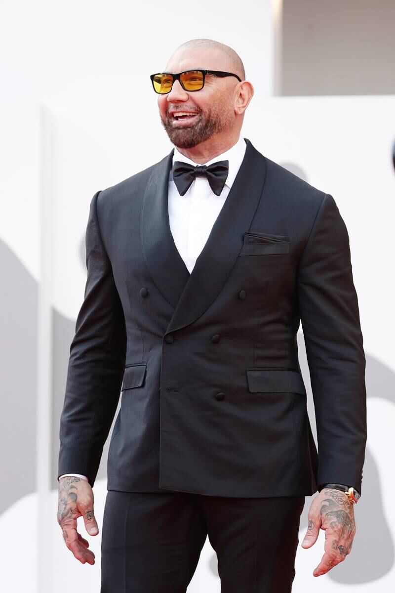Dave Bautista attends the red carpet of 'Dune' during the 78th Venice International Film Festival. Getty Images