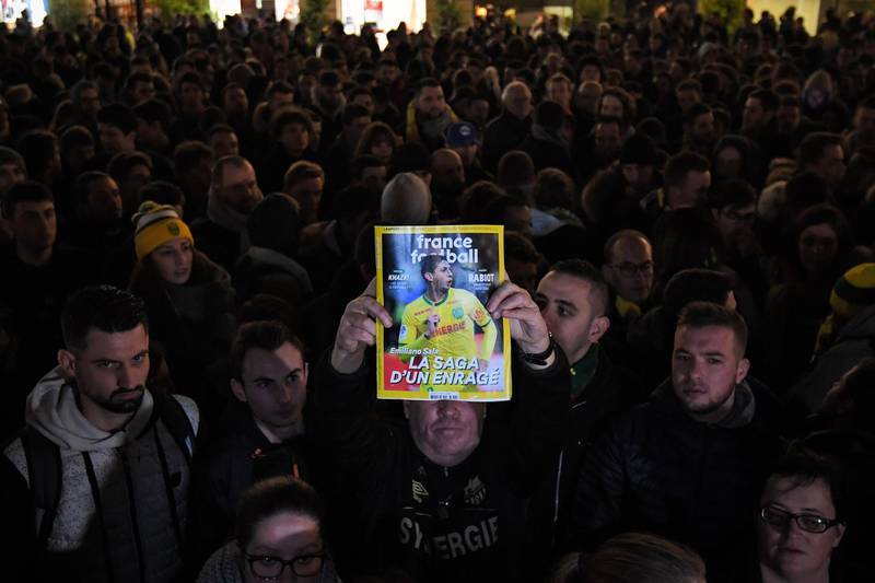 Nantes supporters gather in Nantes. AFP