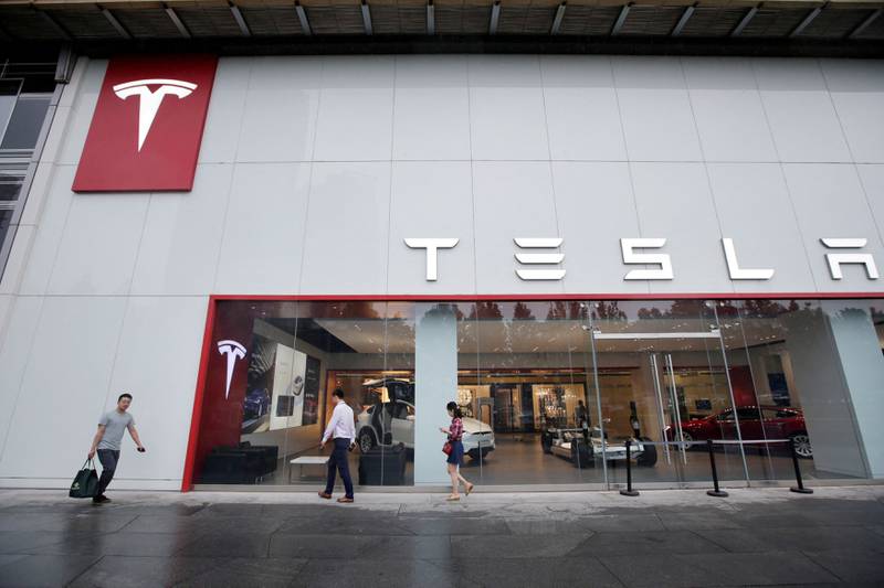 Tesla China headquarters in Beijing. The US self-driving car pioneer's vehicles are hugely popular in the world's second-largest economy. Reuters