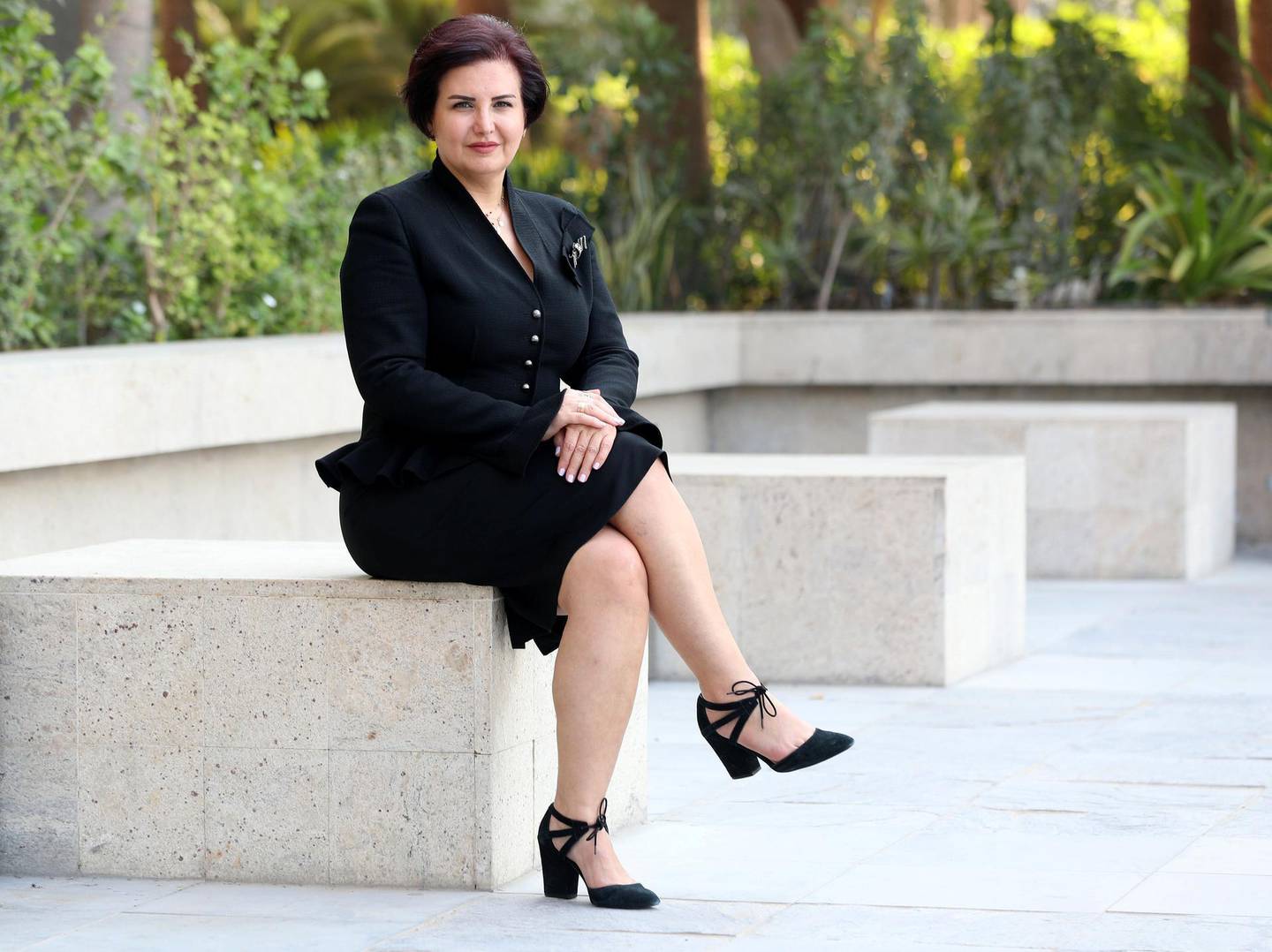 Dubai, United Arab Emirates - October 21, 2019: Dr Nairouz Bader has founded Corporate HERoes, focused on getting more women in leadership positions and helping them develop their skills and gain experience. She wants more women to break down the barriers faced in the region and get into high level business positions in the UAE. Monday the 21st of October 2019. Media City, Dubai. Chris Whiteoak / The National