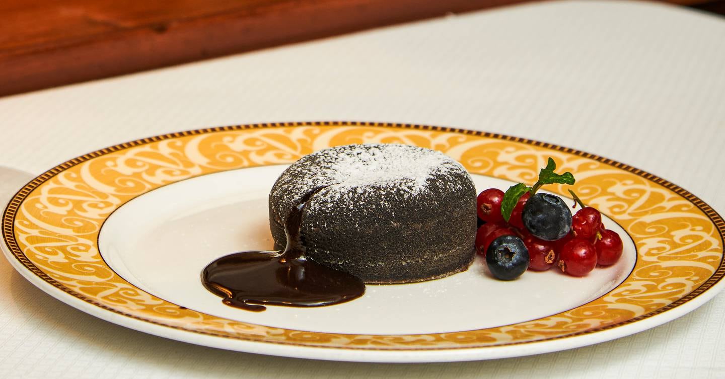 Warm chocolate pudding. Photo: The Orient Express