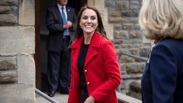 An image that illustrates this article Kate's red coat is subtle tribute to Diana