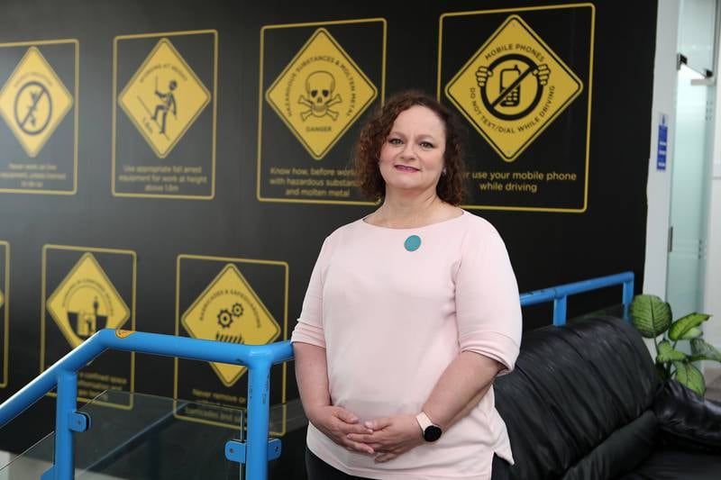 Tersia Corbitt at the Emirates Global Aluminium in Dubai. Pawan Singh / The National