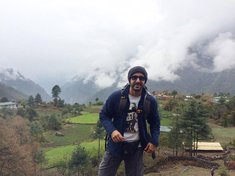 Ala Lababidi arrived in Nepal on Thursday to embark on a trek to the 6,189 metre-high summit of Imja Tse.