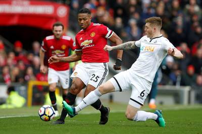 Right-back: Antonio Valencia (Manchester United) – The Ecuadorian was part of a United defence who kept Swansea quiet as Romelu Lukaku and Alexis Sanchez delivered victory. Andrew Yates / Reuters