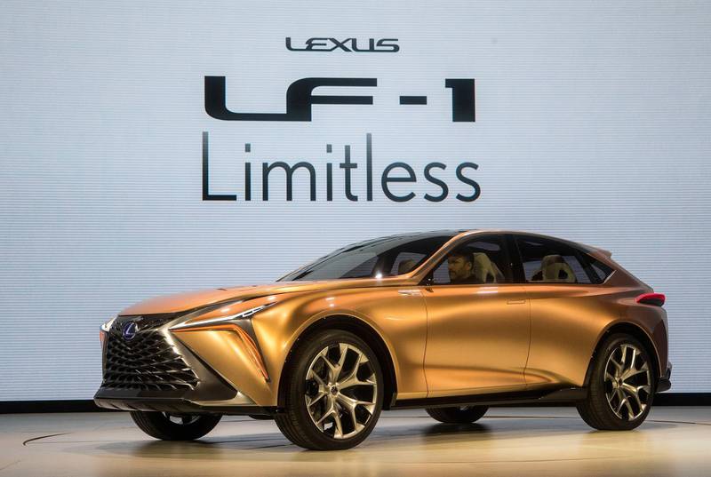 Lexus also has a futuristic concept car on display, the LF-1 Limitless. AP