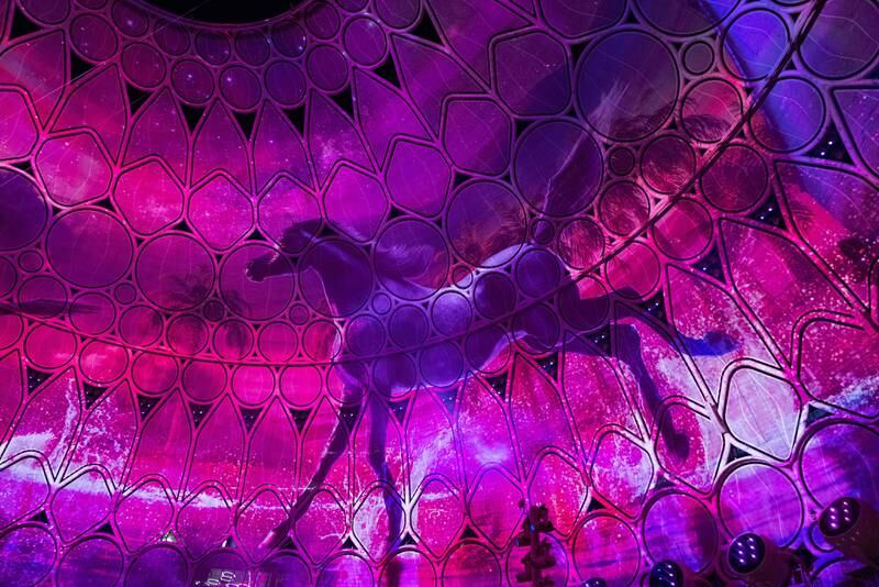 Al Wazl dome provides a stunning setting for the show.
