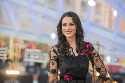 Moroccan TV host Nabila Kilani attends the premiere of 'Noura's Dream' during the 18th Marrakech International Film Festival on November 30, 2019. AFP