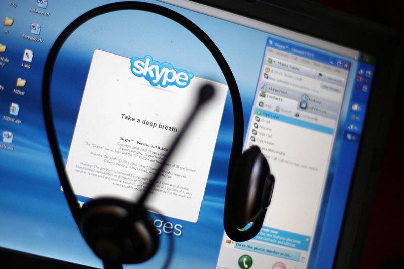 Microsoft-owned Skype has been unavailable to users in the UAE over the last week. Photo Illustration by Mario Tama/Getty Images/AFP