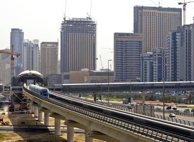 Pictures of the Dubai Marina Metro Station in the final stages of construction. Dubai, UAE, on May 14, 2009.  A Radisson Hotel stands in the background near the Dubai Marina Mall.  Ana Bianca Marin for The National