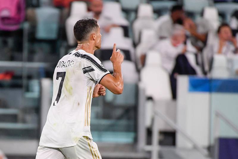 Ronaldo celebrates after scoring his sides' opening goal. AP