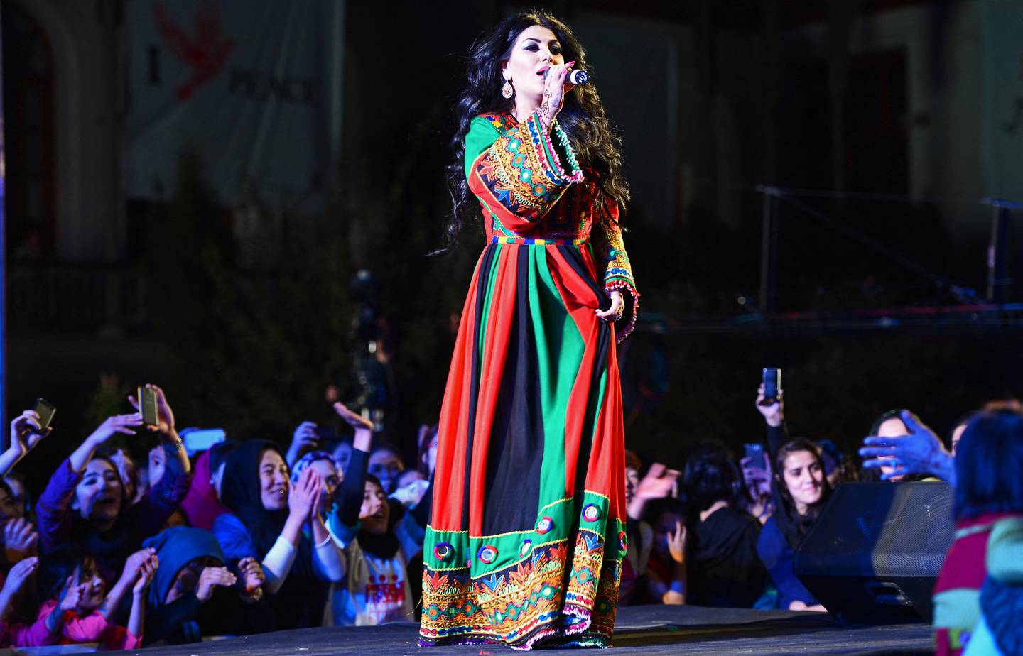 Aryana Sayeed performs in Kabul in 2013. AFP