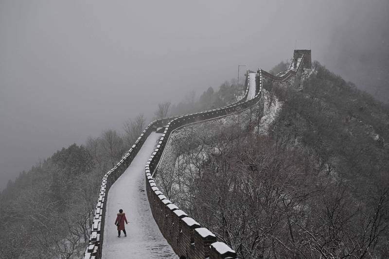 The Great Wall of China in the Huairou district, about 70km from Beijing. AFP
