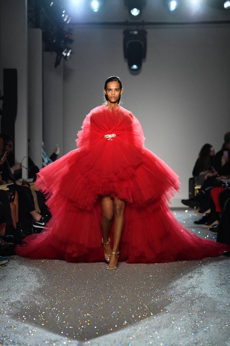 PARIS, FRANCE - JANUARY 21: A model walks the runway during the Giambattista Valli Spring Summer 2019 show as part of Paris Fashion Week on January 21, 2019 in Paris, France. (Photo by Pascal Le Segretain/Getty Images)