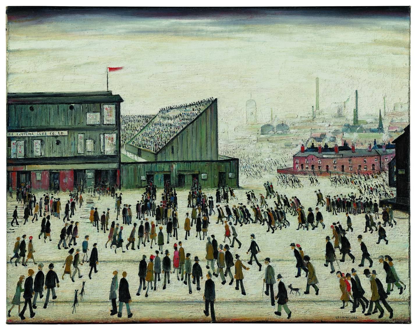 'Going to the Match' by L S Lowry (1953). Photo: Christie's Dubai
