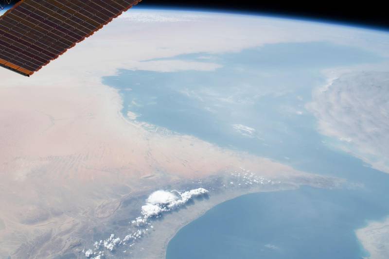 One of the pictures Hazza Al Mansouri took while onboard the International Space Station. Courtesy Hazza Al Mansouri