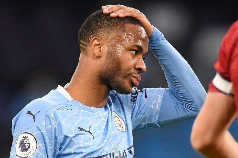 Raheem Sterling - 5: Another afternoon to forget against United for the winger, who somehow failed to hit the target from a few yards out following great work by Walker. Struggled to get the better of United full-back Aaron Wan-Bisakka. AFP